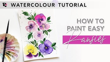 How to Paint Pansies in Watercolour - Hello Clarice Tutorials