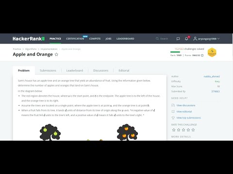 Hackerrank | Apple and Orange | Problem Solving | Basic | C++