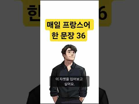 매일 프랑스어 한 문장 36 조매꾸 프랑스어 #조금씩매일꾸준히