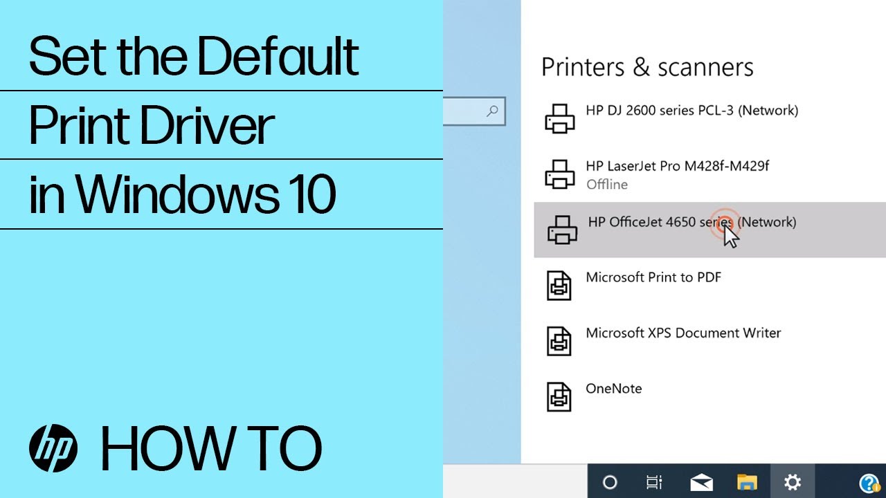 Set the Default Print Driver in Windows 10 | HP Printers ...