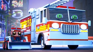 Firetruck Wheels Go Round And Round + More Vehicle Learning Rhymes For Kids