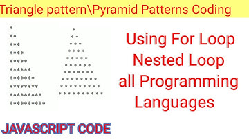 Pyramid Pattern #javascript #triangle pattern #All Pattern Coding #pattern Print Programming