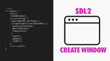 C++ SDL2 Window Tutorial - FPS, Keyboard, Fullscreen