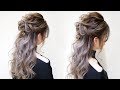 ☆簡単なハーフアップのヘアアレンジ！ 初級レベル。三つ編みとロープ編みでできます！hairdo 头发安排　การจัดเรียงผม 헤어 어레인지