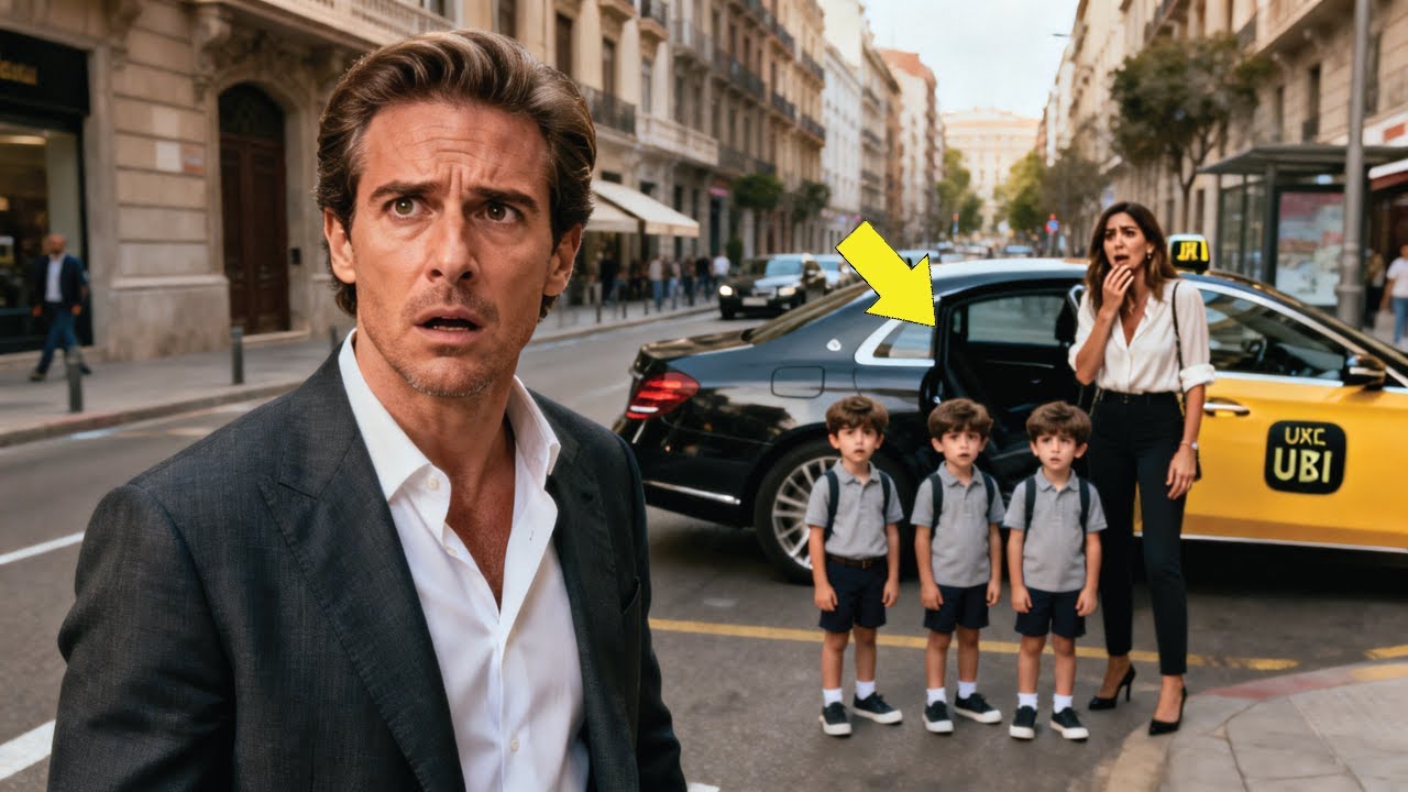 El multimillonario vio a su exnovia esperando un Uber… con 3 niños idénticos a él