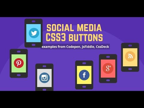 Social media CSS+HTML buttons (Codepen, CssDeck and more)