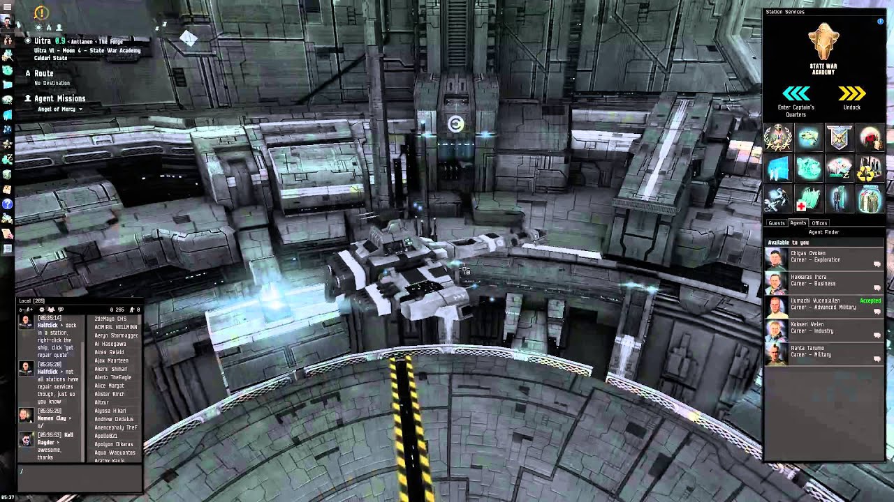 Eve Online Tutorial: Advanced Military Career Path Missions 1 & 2 - YouTube