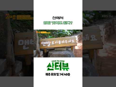 산에서 <strong>양말</strong> 벗어도 된다?