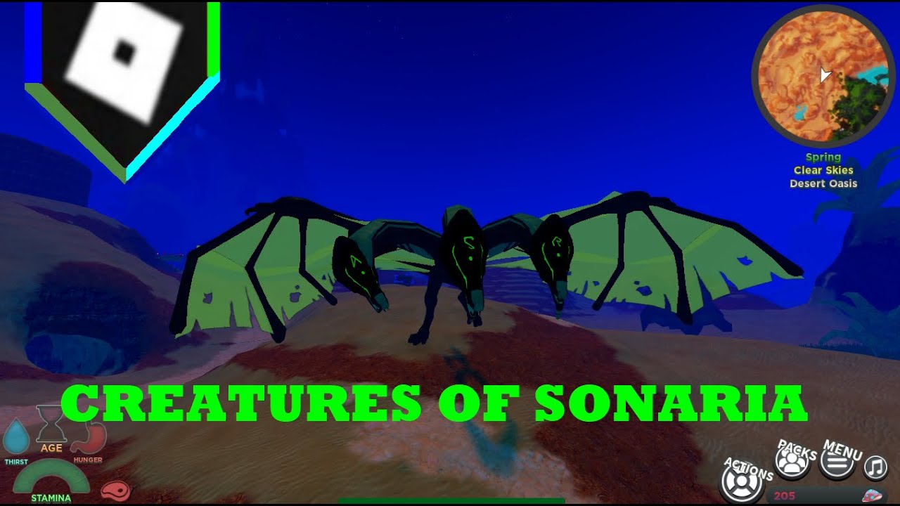 Creatures of sonaria sar'hingaro three headed hydra dragon in a green toxic  wasteland