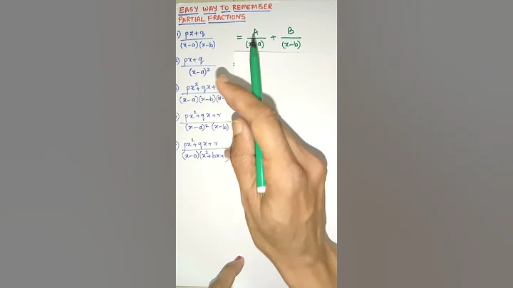 Easy Way to Remember Integration Partial Fractions Formulae #shorts | Learning Integration Formula