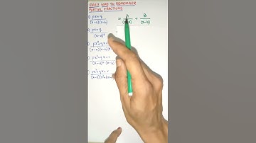 Easy Way to Remember Integration Partial Fractions Formulae #shorts | Learning Integration Formula