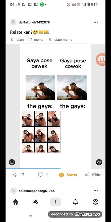 pose Lanang Meme di Lahelu part 134