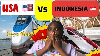 AMERICAN Trains VS Indonesia LUXURY Speed Trains || (This is SHOCKING)