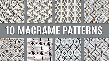 10 EASY MACRAME PATTERNS
