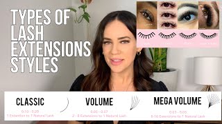 Different Types Of Lash Extensions Styles