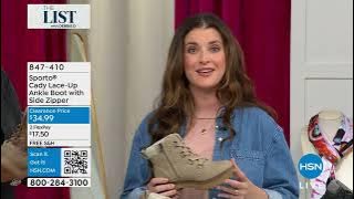 Sporto Cady WaterResistant LaceUp Ankle Boot with Side Z...