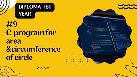 C program for area & circumference of circle #video #coding #c