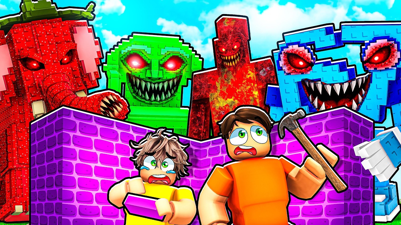 Building to Survive CRAZY BRAINROTS in Roblox!