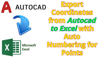 #lispforautocad Export Coordinates from Autocad to excel direct by lisp with auto numbering in CAD