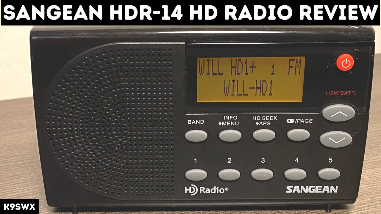 Sangean HDR-14 HD AM/FM-Stereo Portable Radio - Black or Clea