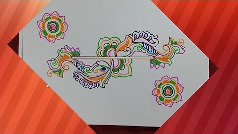 Beautiful alpona design and rongali design.project khata design for students.subrata art