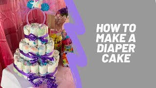Gender Neutral Diaper Cake (Detailed video)||DIY