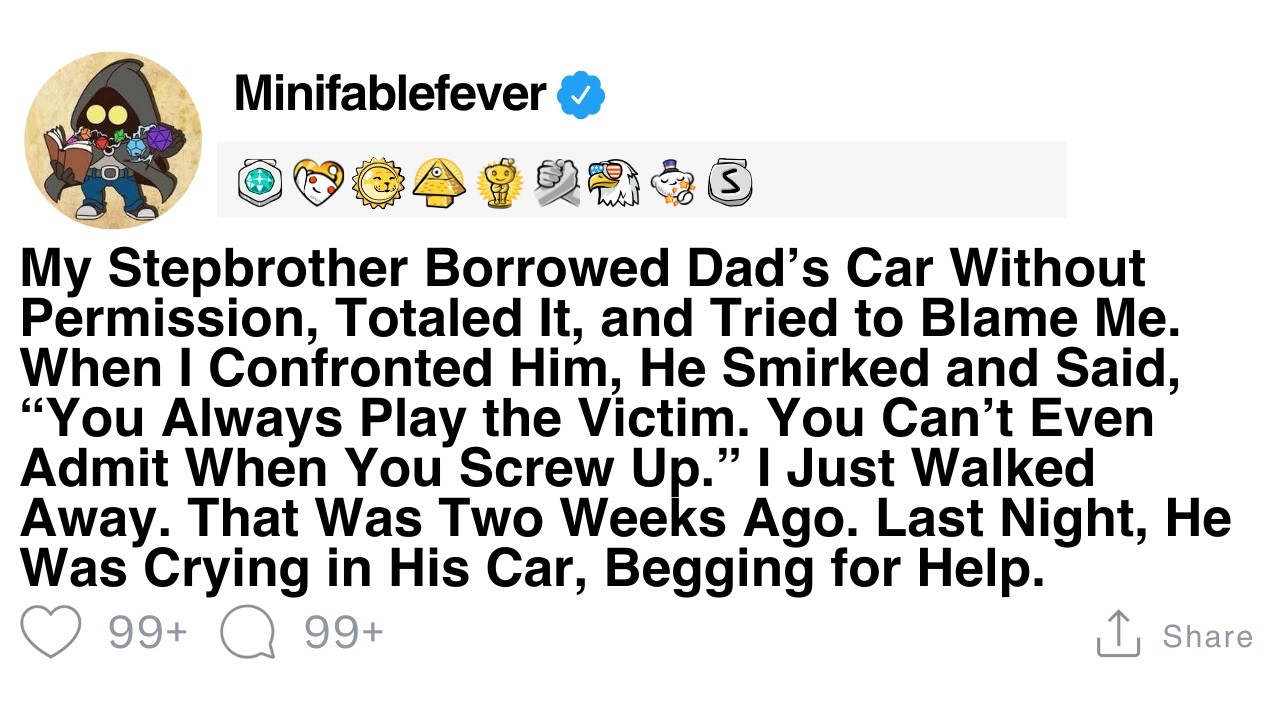 [FULL STORY] My stepbrother crashed my dad’s car, then blamed me. I made sure he paid for every cent