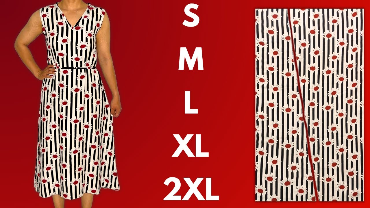 🧵 From Fabric to Fabulous! ✂️ Striped Floral Dress 🌸 Easy Sewing