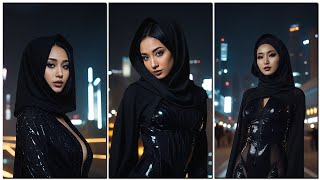 Гарячі кралі в чорному! /Hot beauties in black! | Stable Diffusion | Asian Girls AI Lookbook