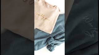 Famous Embroidered sueded fleece sweatshirts are live!!! #fyp #foryoupage #shorts #christianity #modest Wealth