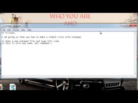 Simple Virus With Note Pad - Cheat Your Friend