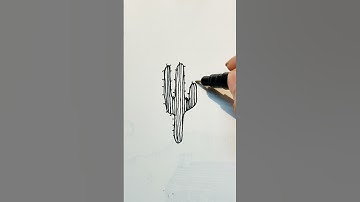 How to draw a cactus🌵#art #tutorial #drawing
