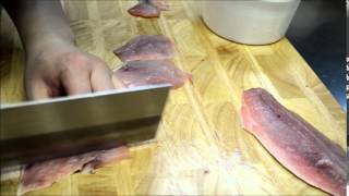 Cuisine AuntDai kitchen preparation fish fillet