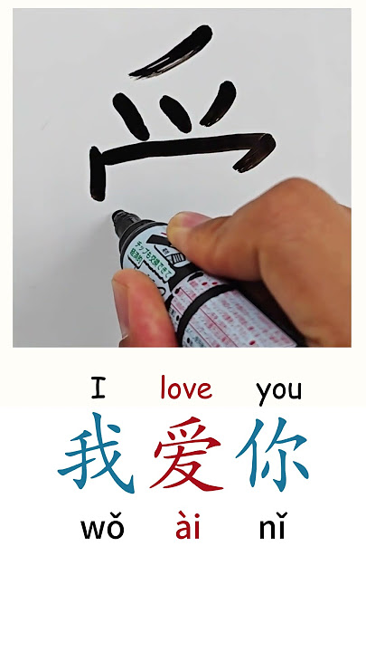 How to Write I LOVE YOU in Chinese Language Wo Ai Ni In Chinese Characters Handwriting