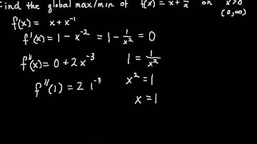 4.3.4 - How to find global maxima and minima on infinite interval