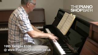 1995 Yamaha E108 in Black Gloss @ The Piano Shop, Bath
