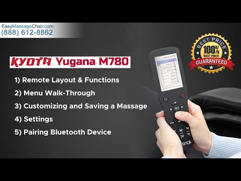 How to Operate The Kyota Yugana M780 4D Massage Chair