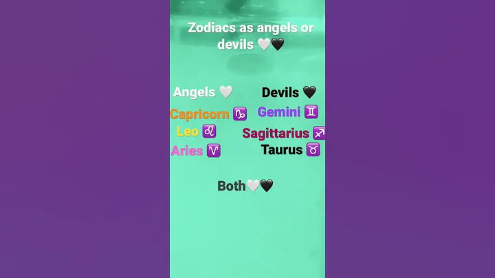 Zodiacs as Angels 😇 or devils 😈