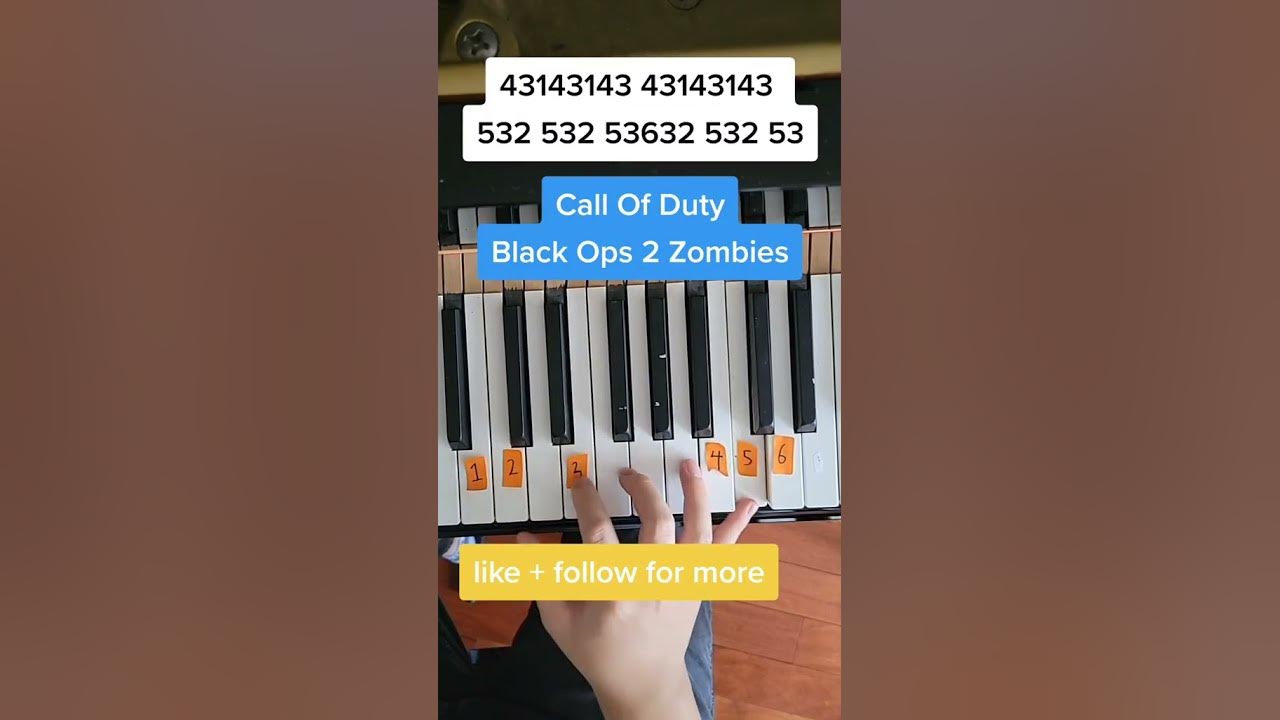COD Black Ops 2 Zombies Piano Tutorial