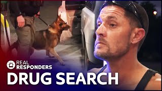 K9 Sniffer Dog Finds Drugs In Suspect's Car | Cops | Real Responders