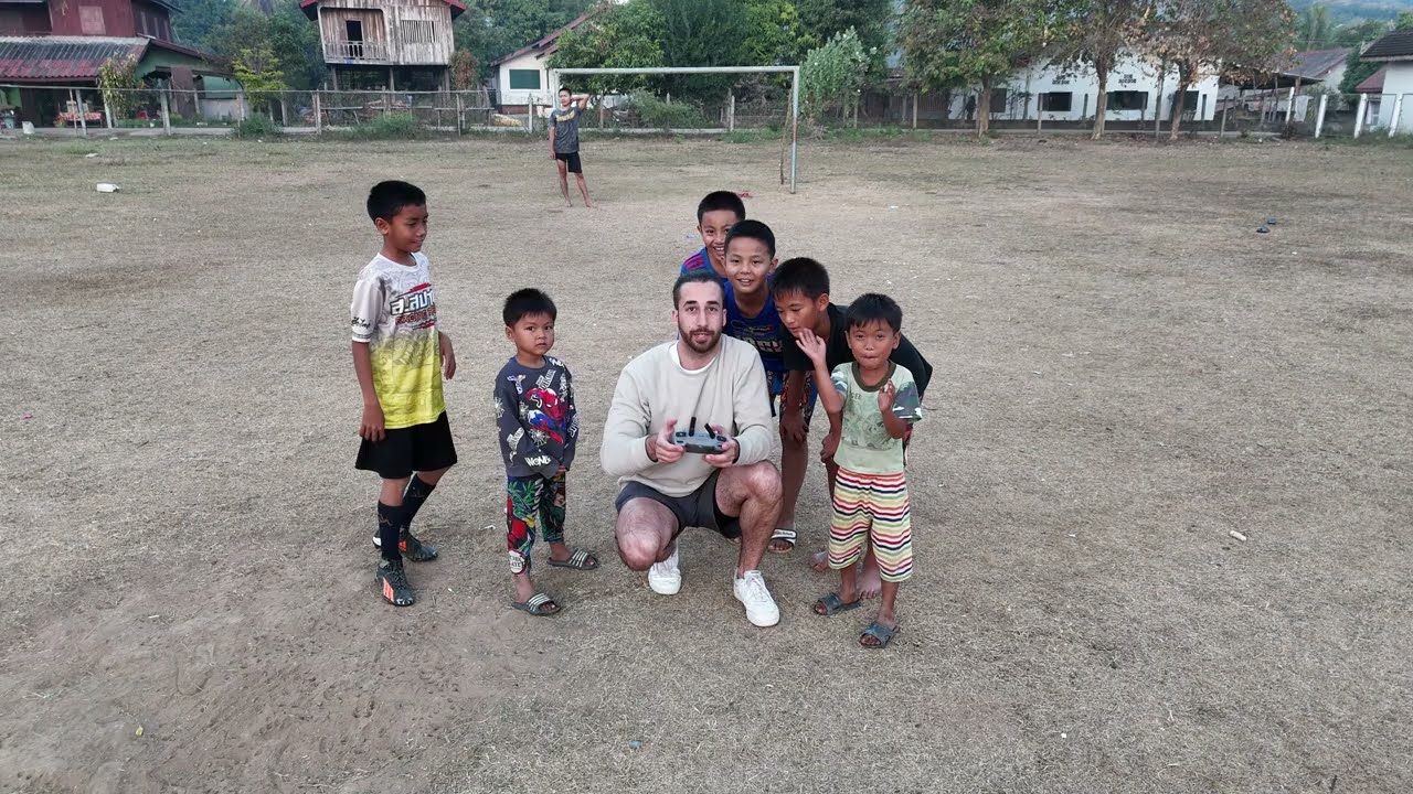 Vang Vieng Local Life: Playing Football with Kids in Laos 🇱🇦 | Dec 2024