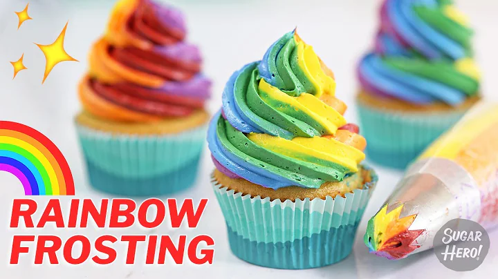 Perfect Rainbow Frosting 🌈