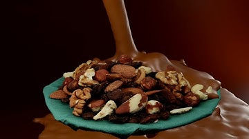 3D liquid simulation | 3d advertisement | chocolate simulation #3d #advertising #blender #chocolate