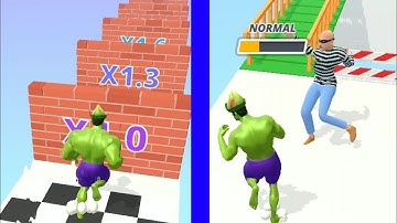 Muscle Rush Max Level Gameplay iOS, Android Mobile Games Walkthrough Run Hulk