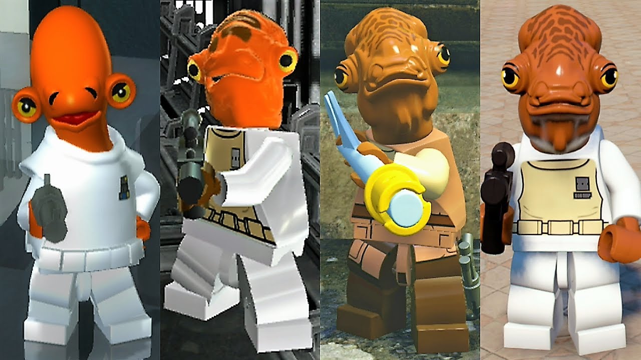 The Evolution of Admiral Ackbar in LEGO Wars - YouTube