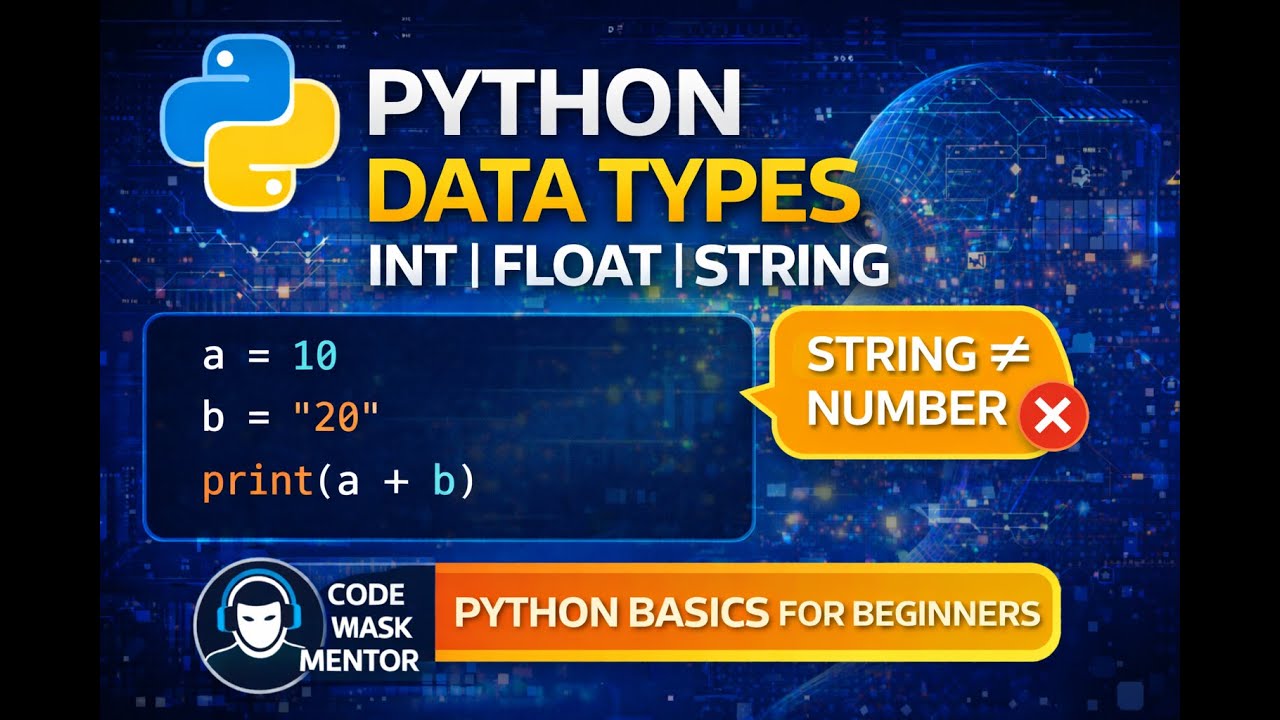 What is Data Type | Data Types in Python | int float string | Beginner Tutorial 