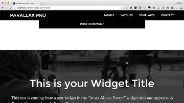 Parallax Section Above Footer in Parallax Pro