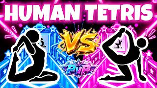 8 MIN 💪 HUMAN TETRIS PVP BATTLE🌀 | Shape Shift Or Sink Fast! 🌊 | Immersive Interactive Warm-Up screenshot 4