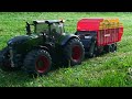 RC- Gartenarbeit: John Deere 7930 & Fendt 1050 Vario mit Mähwerk, Schwader und Pöttinger Ladewagen