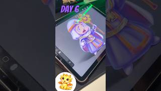 Day 6 A saint — my new 2D character for my portfolio 💜🤍 #2dcharacter #art #game #digitalart